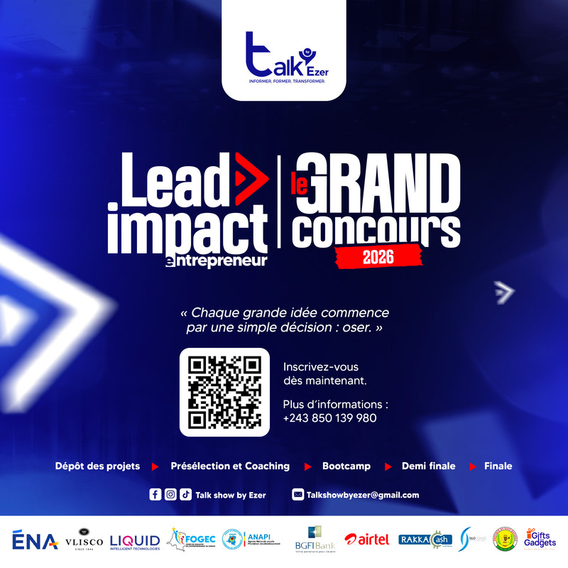 Affiche Grand Concours Lead Impact Entrepreneur Lubumbashi 2026